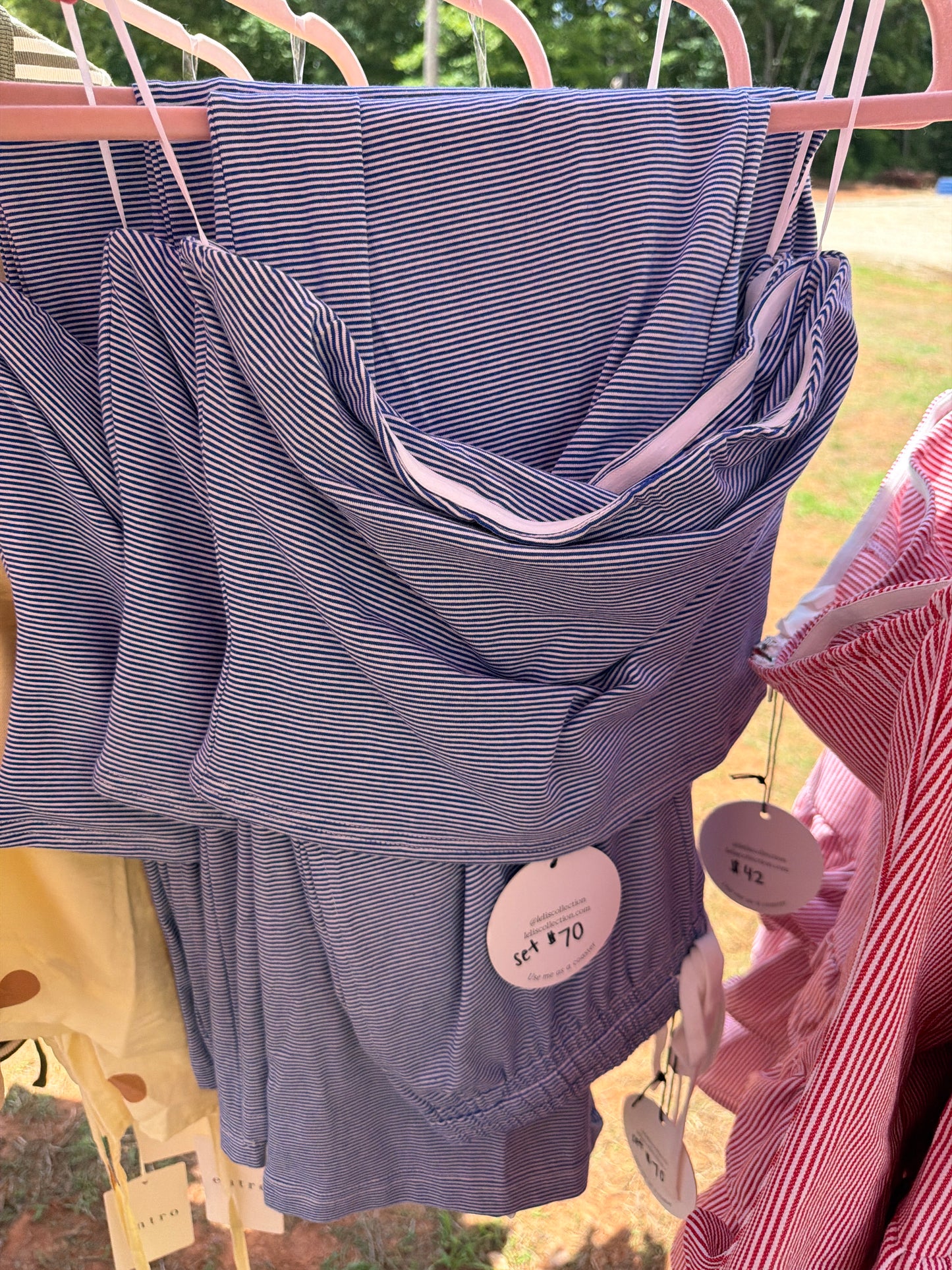 Blue stripe set