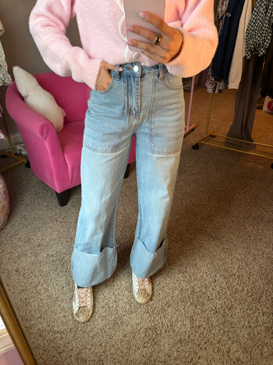 Wide leg jeans