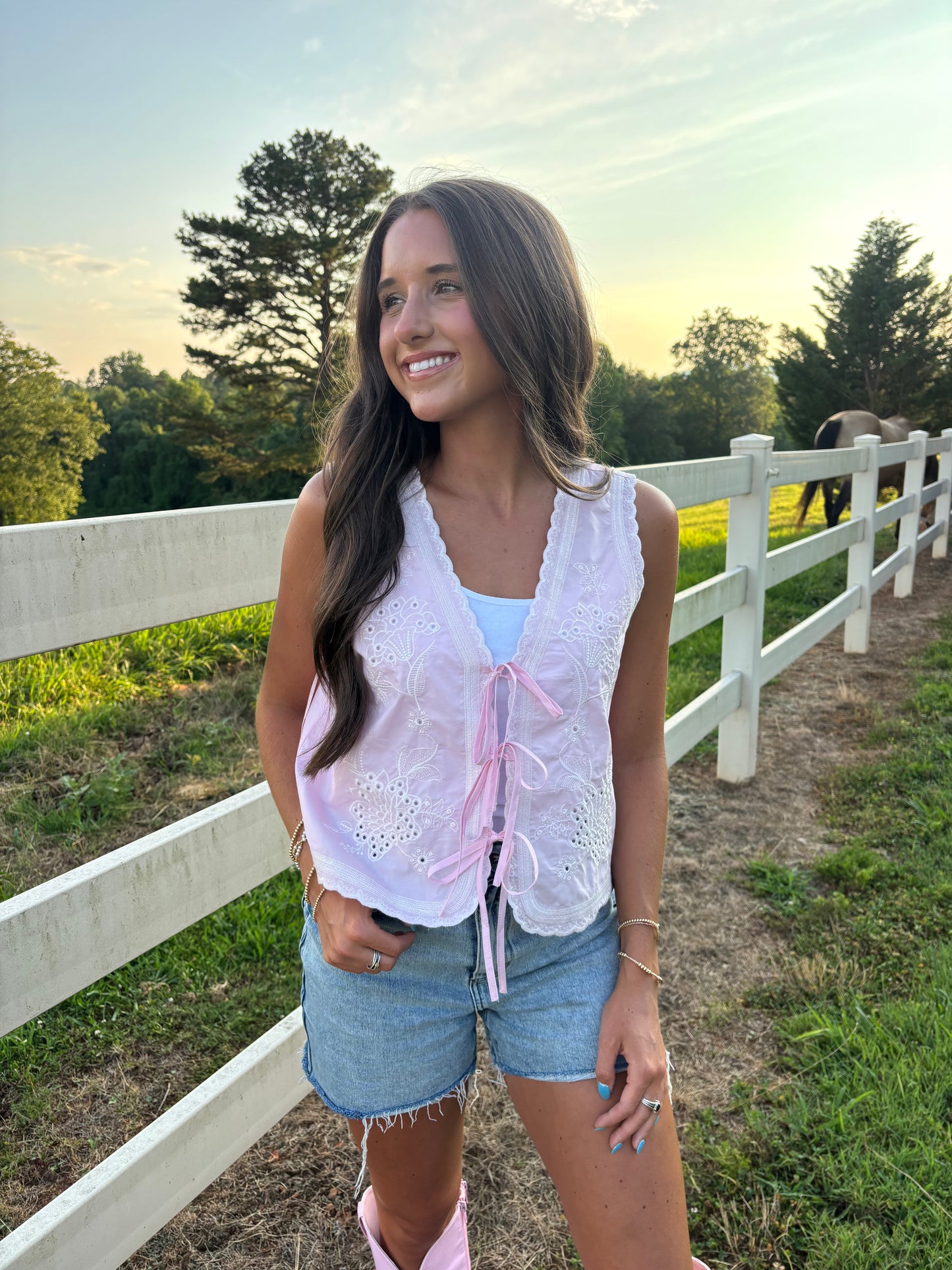 Pretty in Poplin Vest