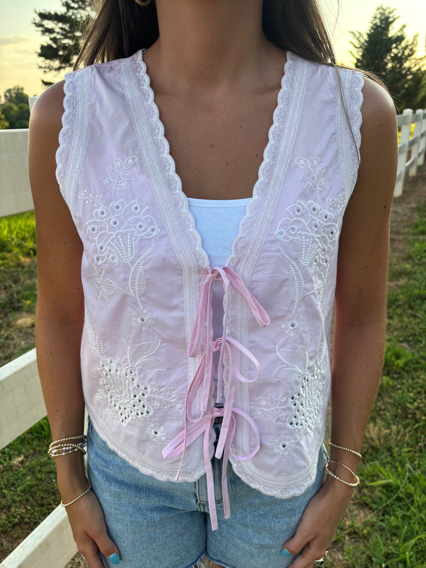 Pretty in Poplin Vest