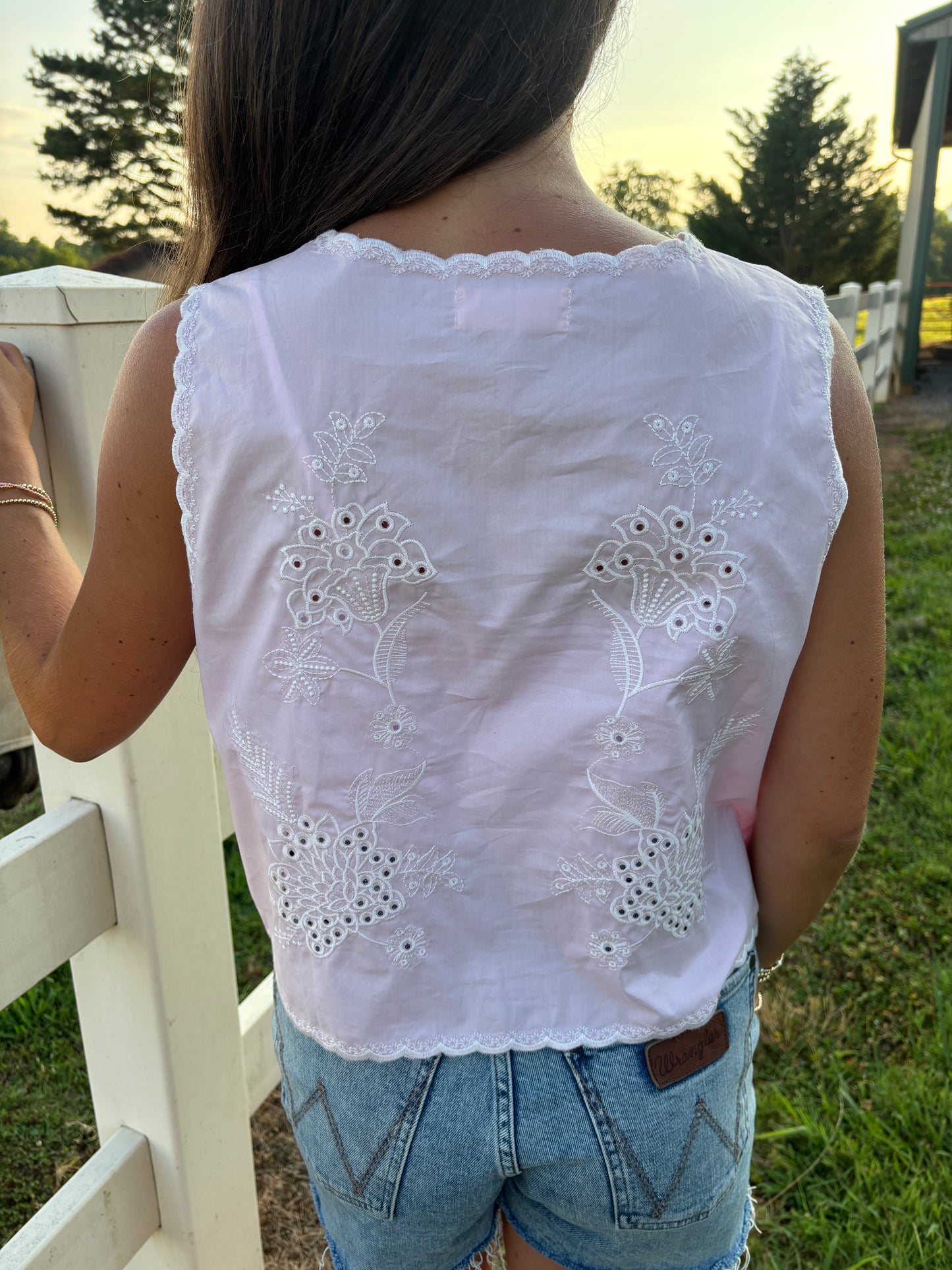 Pretty in Poplin Vest